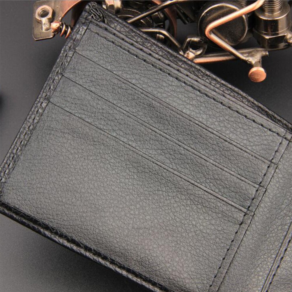 Pocket Bifold Card Holder Simple Slim PU Leather Classic Purse Practical Portable Men Wallet Casual Coin