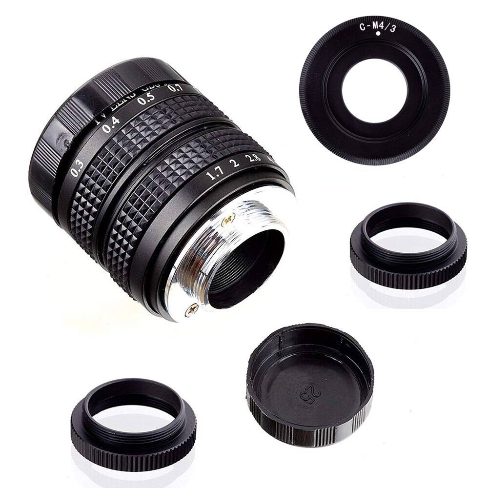 Fujian 35 Mm F/1.7 APS-C Cctv Lens + Adapter Ring + 2 Macro Ring Voor P Anasonic/O Lympus Micro4/3 M4/3 Mirroless Camera