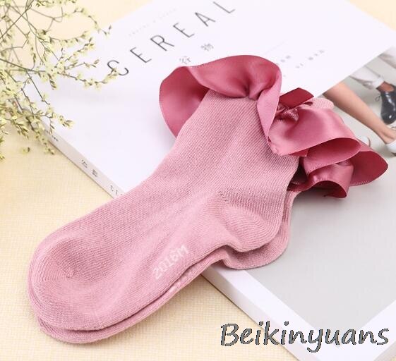 Baby Mädchen Kinder Faux Wildleder Spitze Baumwolle Socken Prinzessin Weiche Trim Baby Kleinkind Kurze Socken: pink / 6 to 8 year