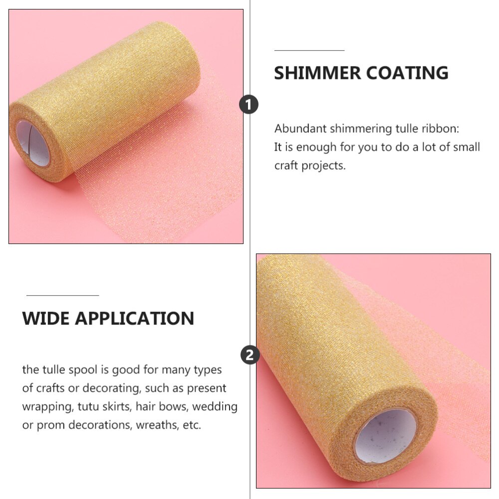 2 rollen wikkelaccessoire tule voor doe-het-zelf knutselen decoratieve tule rol tule linten spoel voor knutselen