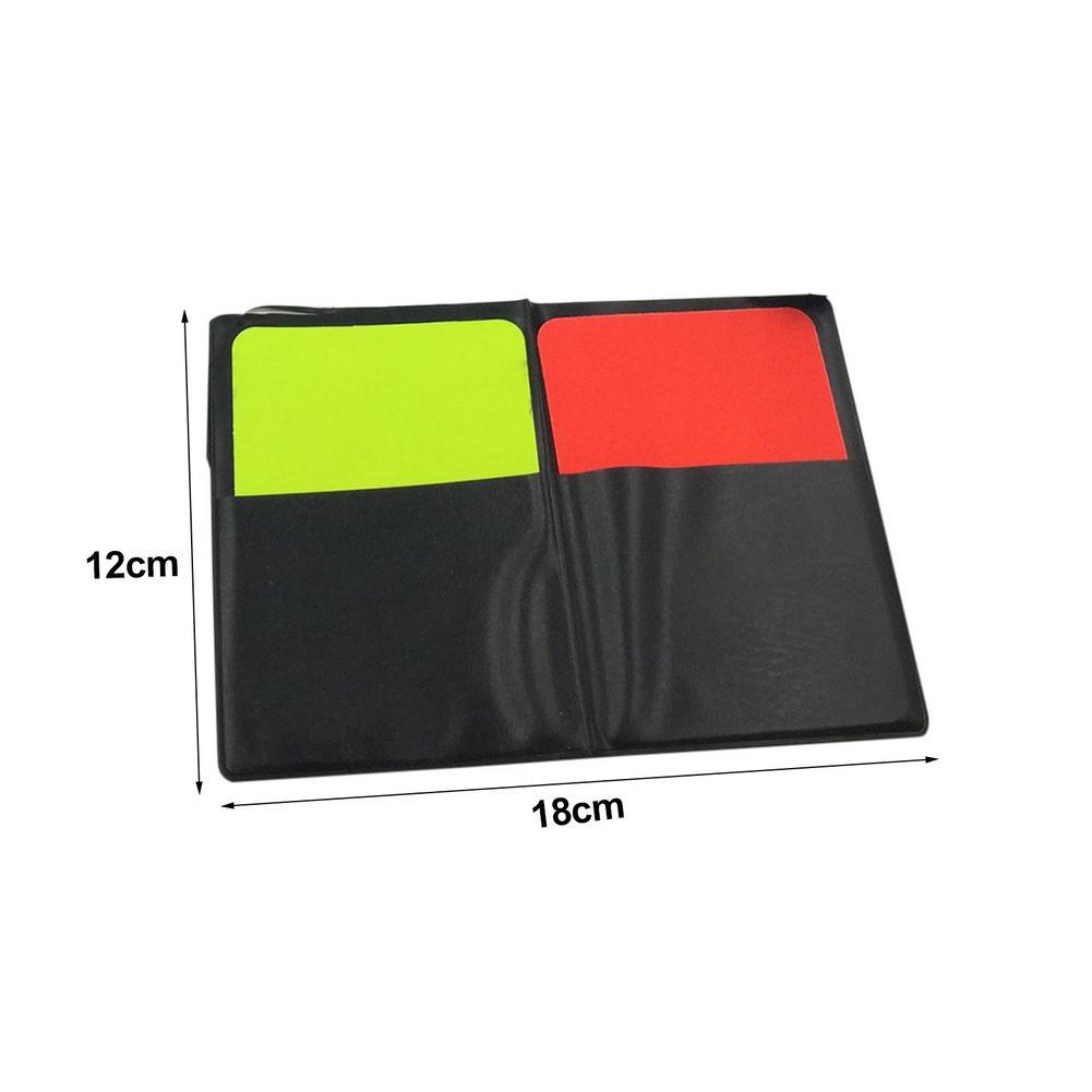 Conjunto de tarjetas de árbitro de fútbol, árbitro de advertencia de fútbol, tarjetas rojas y amarillas, libro de bolsillo, árbitro, silbato, lápiz para equipo de fútbol