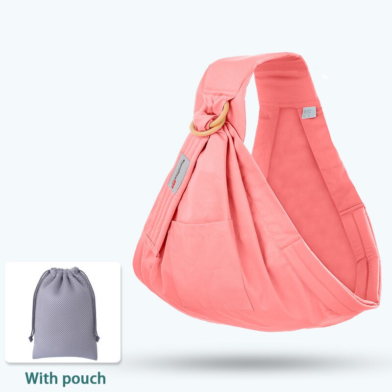 Baby Wrap Ring Sling Baby Carrier Backpack Nursing Cover for Infants Toddlers Soft Natural Wrap Breathable Cotton Kangaroo Bag: 8