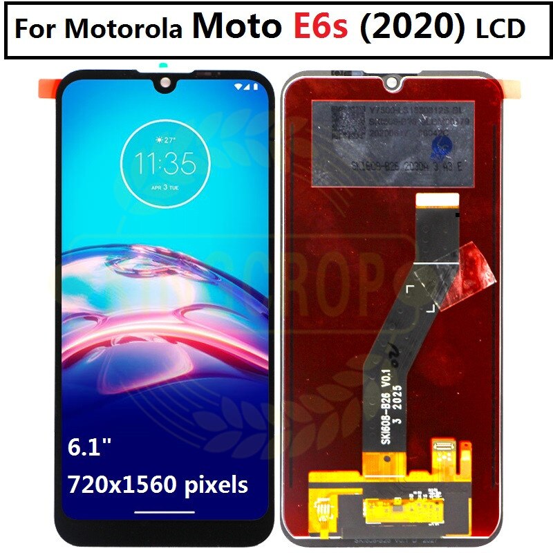 Voor Motorola Moto E6s Lcd E6 Spelen E6 Plus Display Touch Screen Sensor Digiziter Vergadering Voor Moto E6 Plus E6 e6S Lcd Met Frame: E6S No Frame