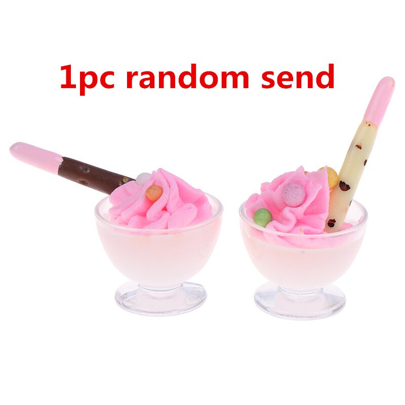 1-5pcs Mini Dollhouse Miniature Pretend Toy Mini Soft Ice Cream Cups Spoon Bar Ice-lolly Simulation Food For Dolls Accessories: 20