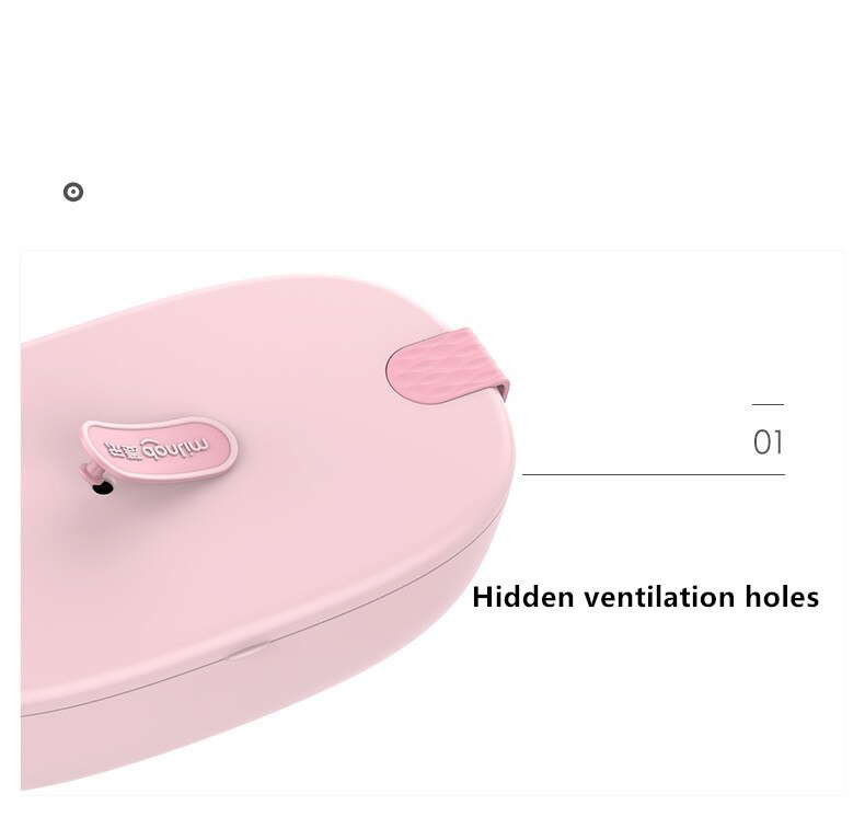 100-240V Electric Meals Lunch Heating Box Multi Electric Rice Cooker Portable Mini Multi Cooker For Travel Office Student: pink