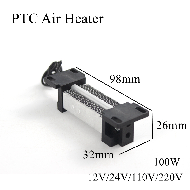Plaque chauffante PTC 98x32x26mm 12V 220 W | Film chauffant, Induction, pour Aquarium et eau, petit format, chauffage de l'air ou de l'air, usage extérieur, eau chaude
