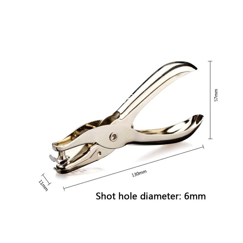 School Office Metal Hand-held Punching Machine Punching Single Pliers Supplies Office Ticket Hole Student Stationery Checke A7A6