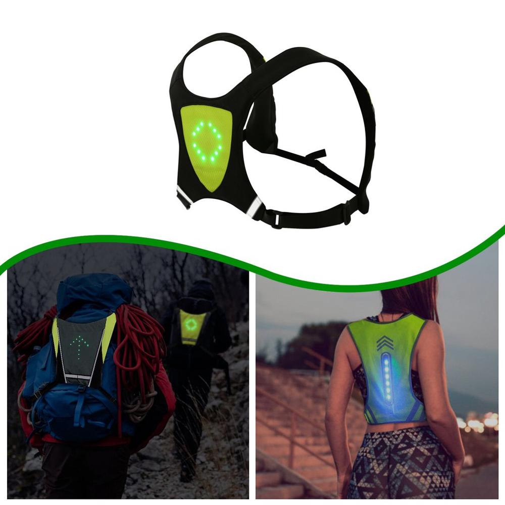 Safety Warning Vest Wireless Remote Control Led Light-emitting Vest Illuminated Bag Cycling Vest Riding Vest