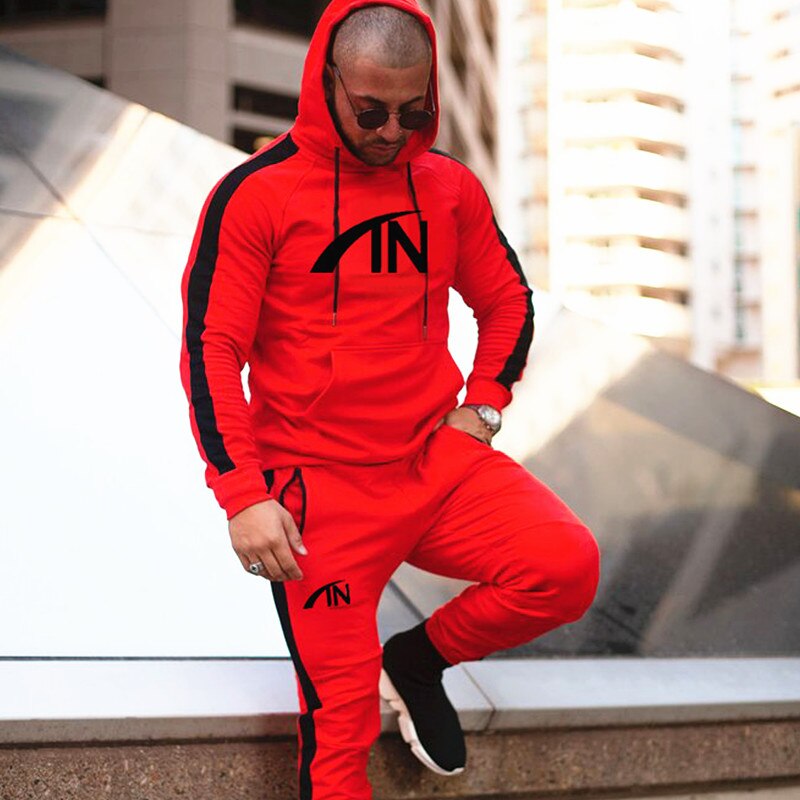 Heren Truien + Lange Broek Herfst Pak Kleren Casual Bodybuilding Pak Mannen Sweatshirts Mannelijke Joggers Streetwear