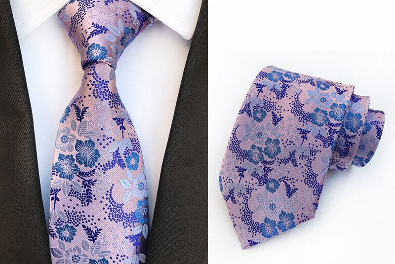 Fabrik 8cm slips blomster blomst jacquard vævet klassiske mænd halsbånd bryllupsfest gravatas brudgom silke slips: Kt284