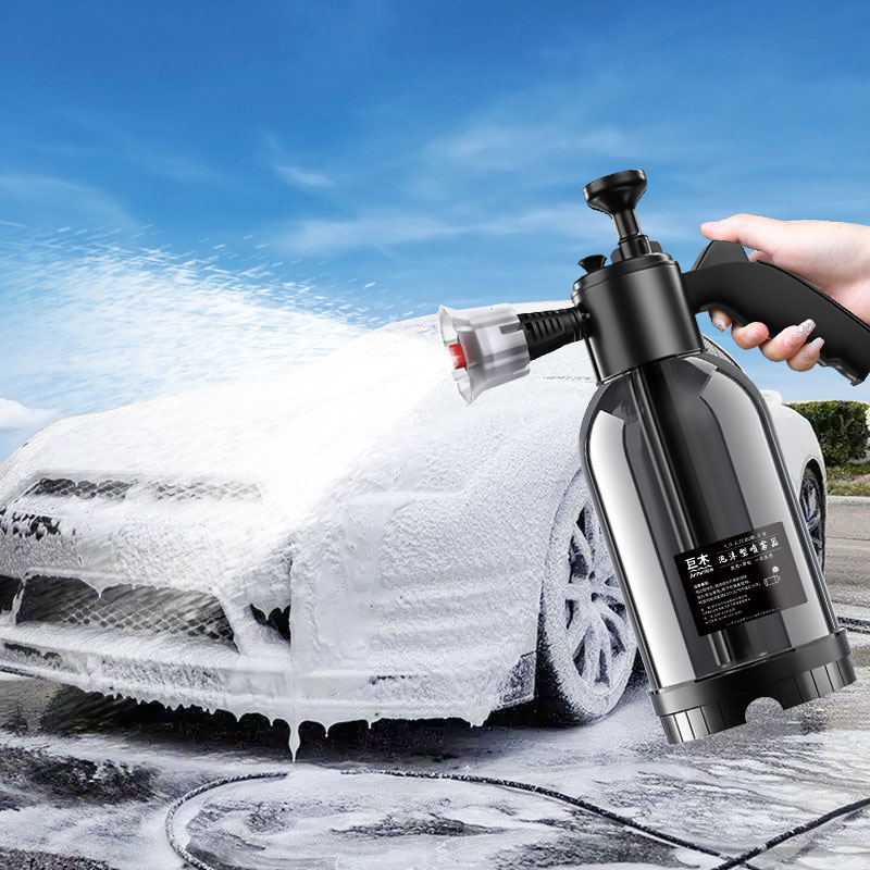 Schiuma spray 2L Pompa manuale ad alta pressione Lattina d'acqua Bottiglia spray per lancia schiuma per pulizia auto per strumenti per la pulizia dell'auto del giardino domestico automatico