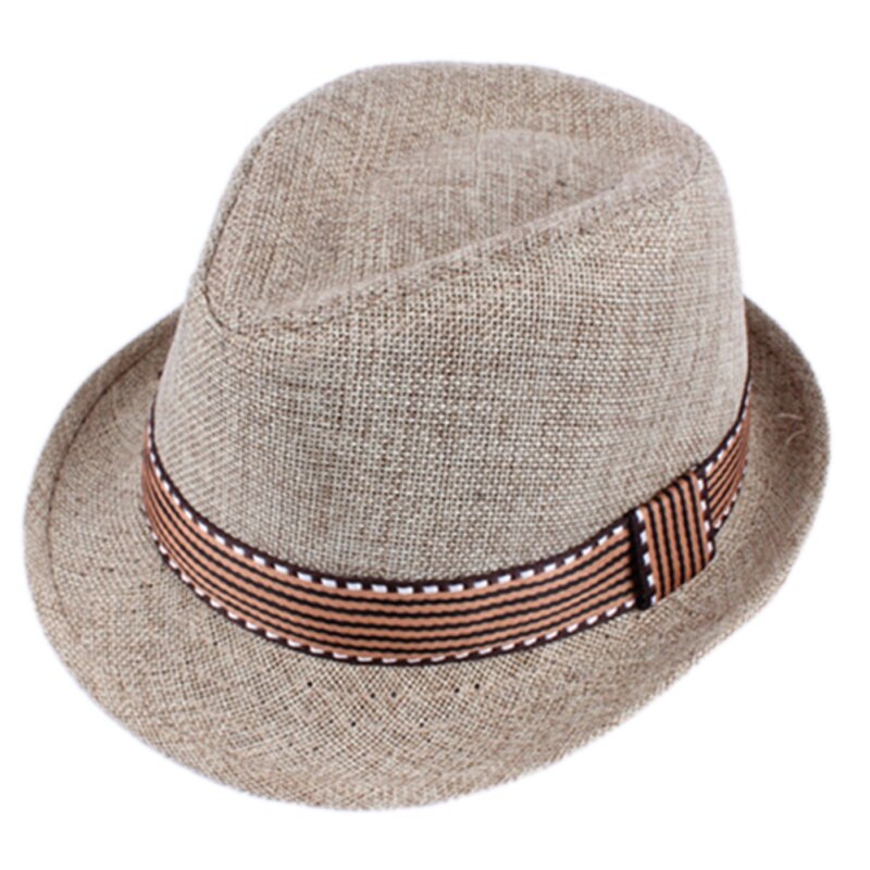 JW – chapeaux de soleil pour enfants, casquette Fedoras de Style Jazz britannique pour garçons et filles: Beige