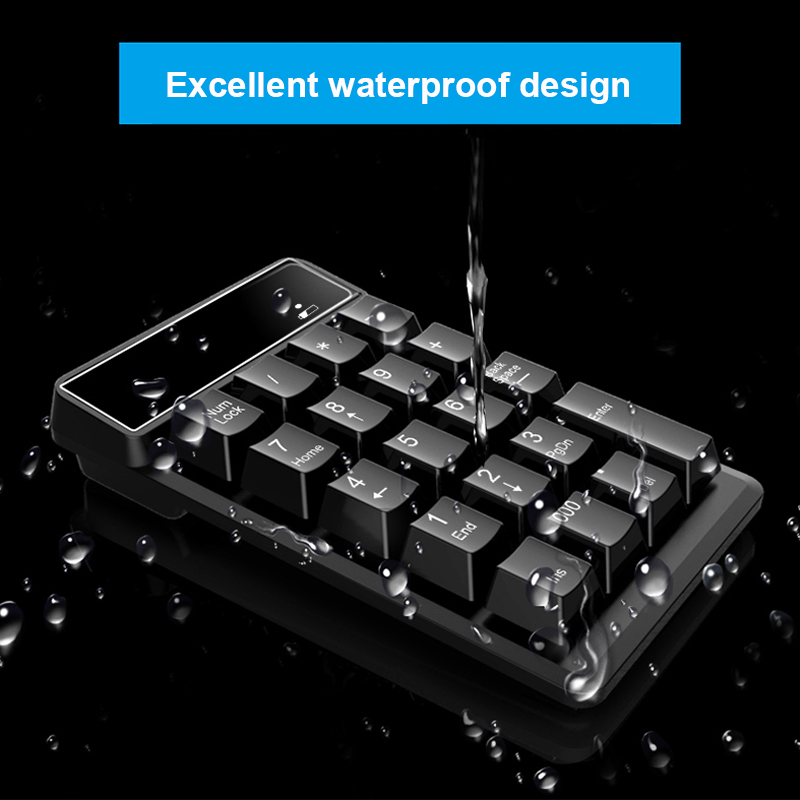 2.4G Draadloos Numeriek Toetsenbord Mechanisch Gevoel 19-toetsen Numpad-toetsen Nummer bedraad Digitaal Toetsenbord Voor PC Boekhoudingstaken Toetsenbord