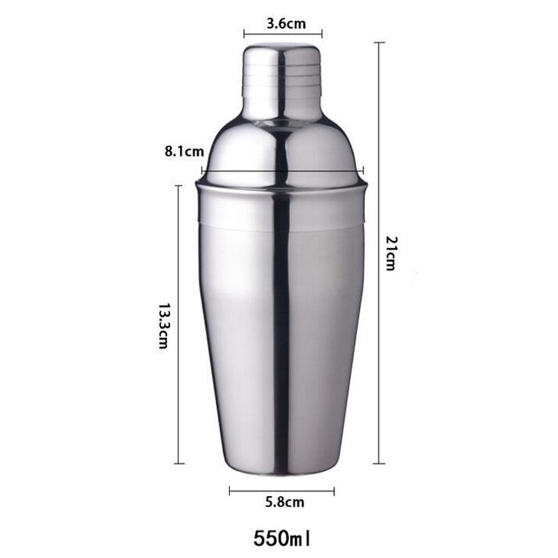Mélangeur de secoueur de Boston de vin de Martini d'acier inoxydable du secoueur 550Ml pour des accessoires de barre d'outils de barman de partie de barre