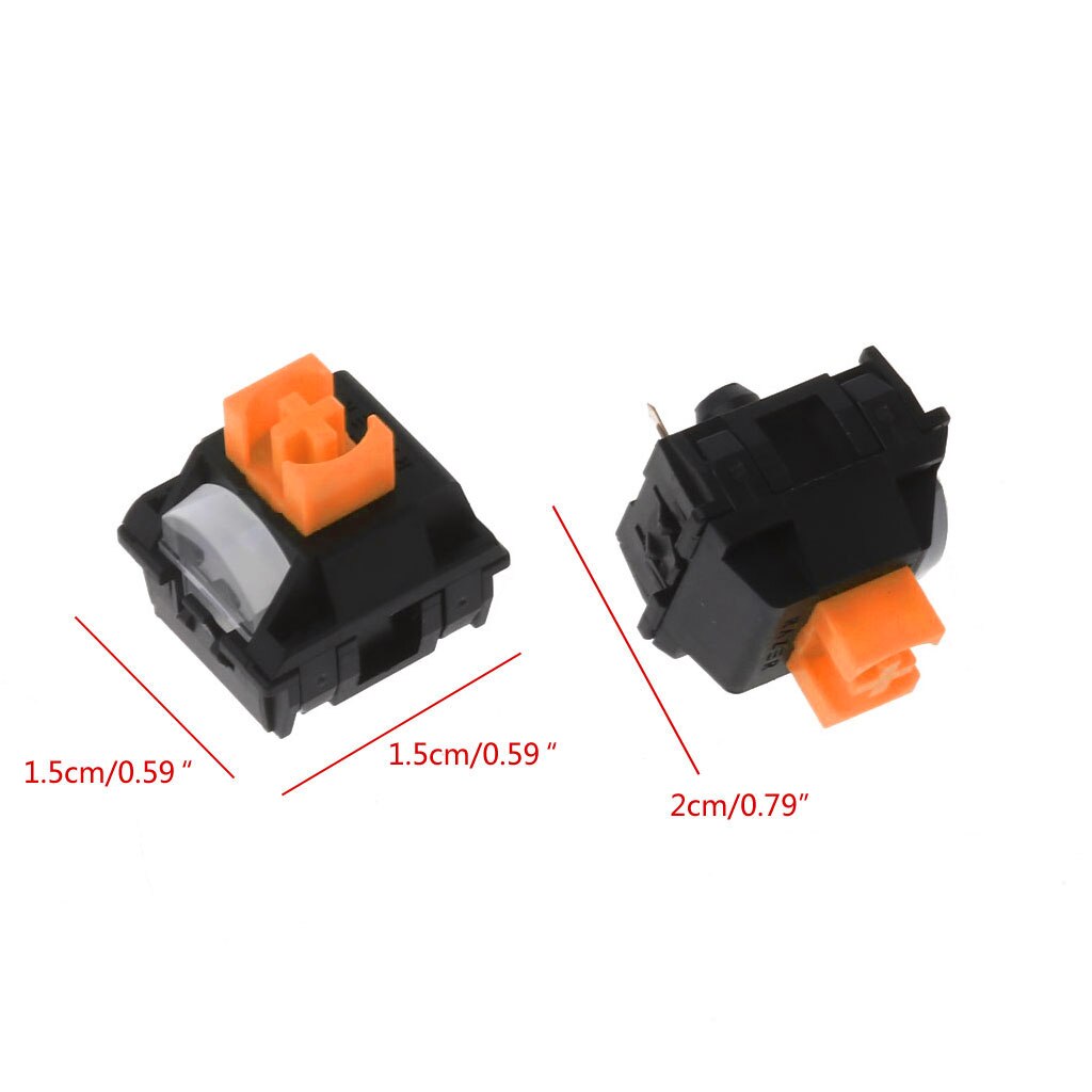 2Pcs Razer Orange Switches 3 Pin forRazer BlackWidow Lite Gaming Mechanical Keyboard Switches Cherry MX Gateron Switches