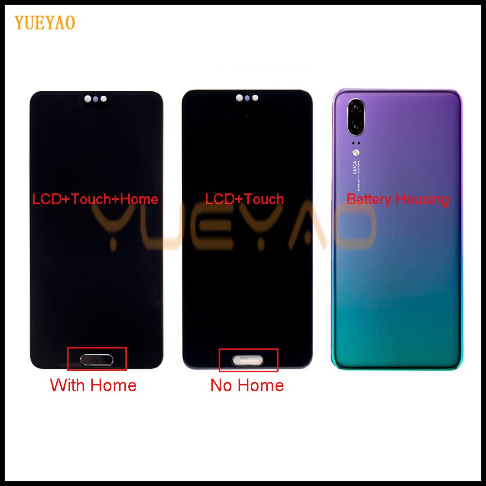 5.8 "Voor Huawei P20 Lcd Touch Screen Digitizer Vergadering Eml L29 L22 L09 AL00 Voor Huawei P20 Lcd met Frame Behuizing