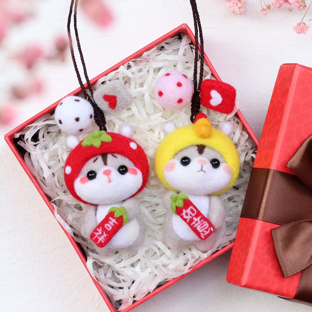 Wool Felt Poke Music Handmade DIYmaterial Package Lanyard Series Combination English The Instructions Wool Felt Material Package