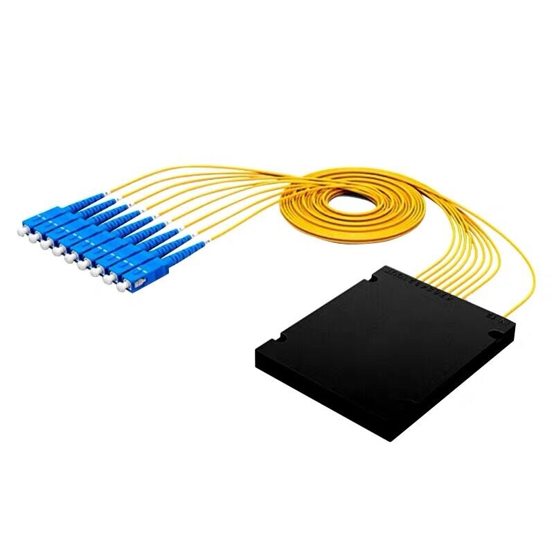 1X8 SC /UPC Fiber Optic FTTH Splitter FBT Optical Coupler 1:8 SC UPC Singlemode simplex PLC optical splitter