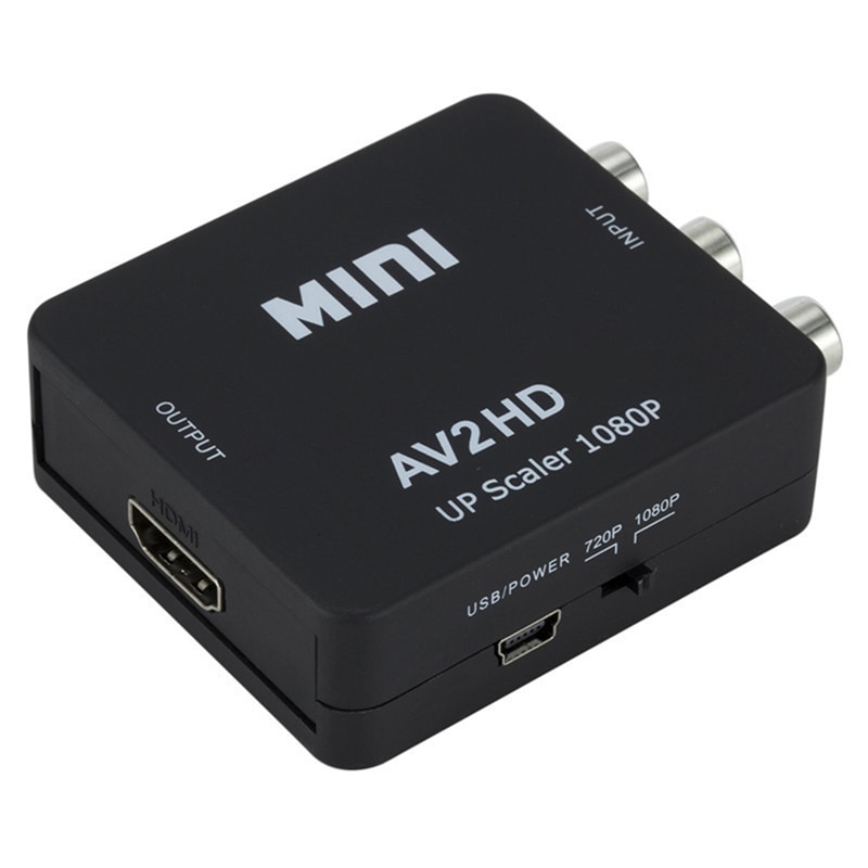 AV to HDMI converter composite audio and video (CVBS) to HDMI red yellow and FOR white Lotus to HDMI