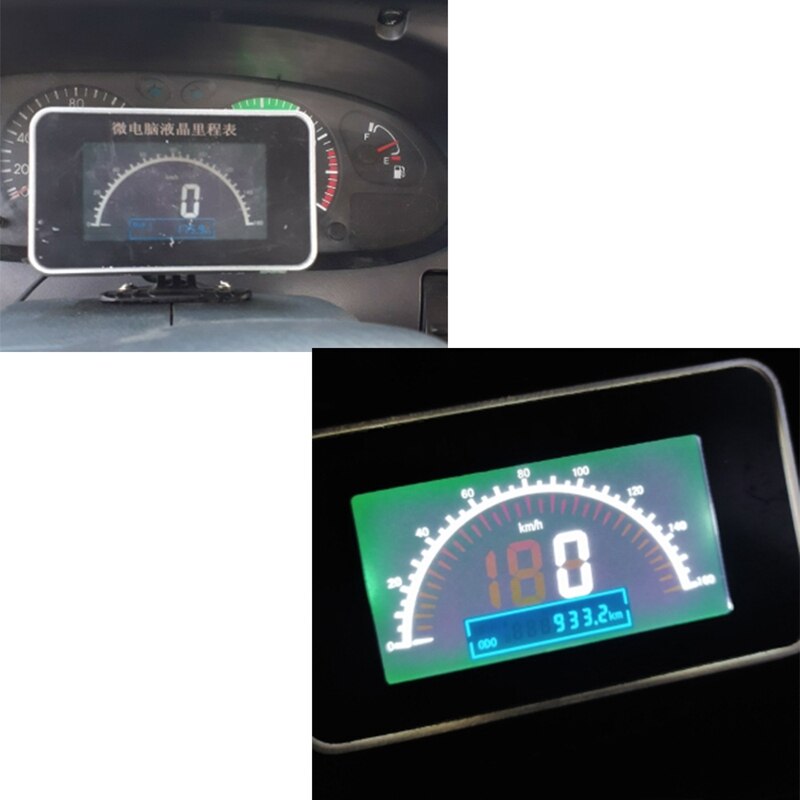 Car Truck 12V/24V 2 IN 1 Functions Digital Speedometer Speed Meter+Odometer Gauge LCD Instrument Panel+Alarm LCD Gauge