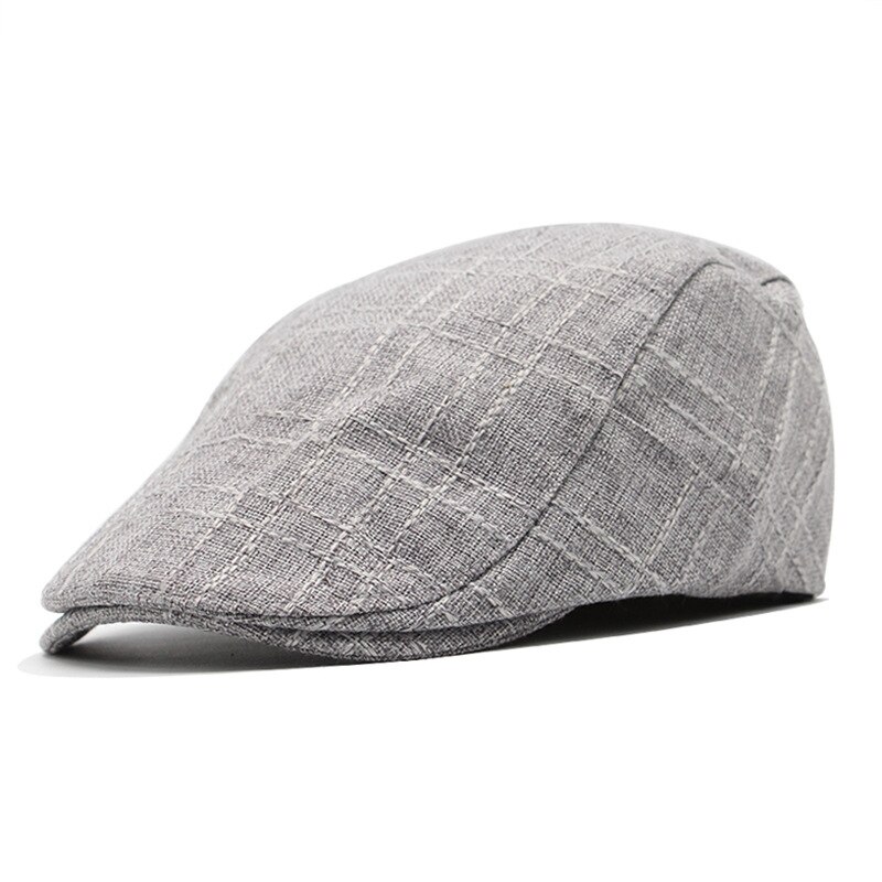 Casquette béret unisexe, chapeau plat, taille ajustable, modèle décontracté en maille, tissu aéré pour l'été, coloris unis, pour les hommes et les femmes: Gray