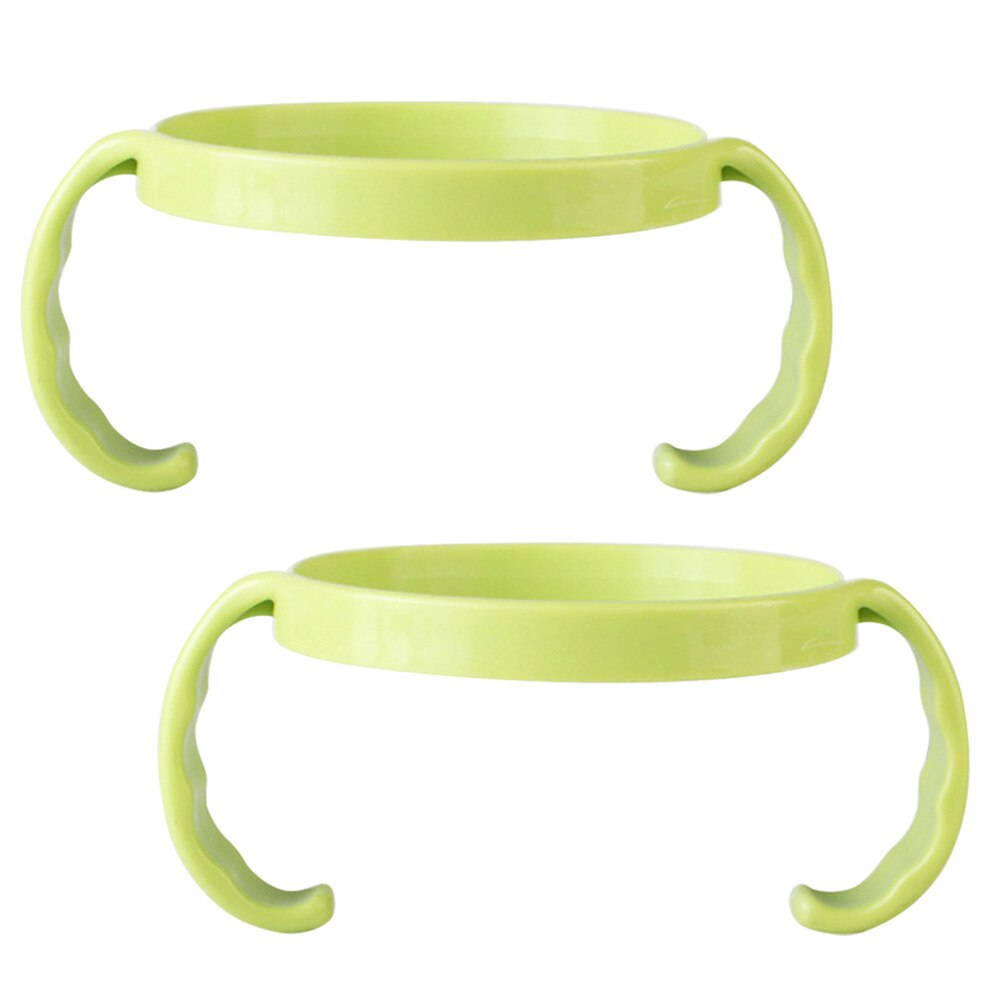 2PCS Heat Resistance Baby Feeding Milk Bottle Handle PP Baby Bottle Cover Grip for Comotomo Baby Bottles Training Accessories: Green