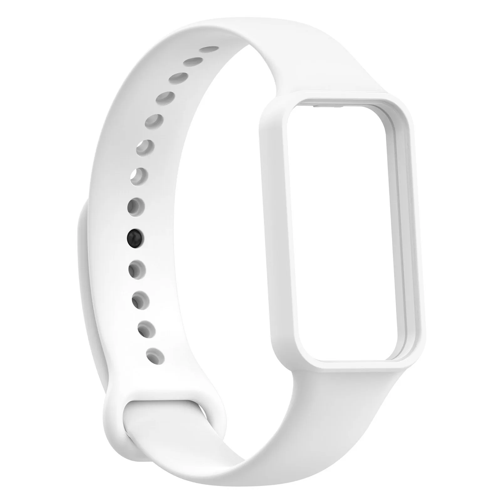 Silikon klokkerem til huami amazfit band 7 smartklokkerem armbånd soprt armbånd til amazfit band 7 remspenne: Kullsvart