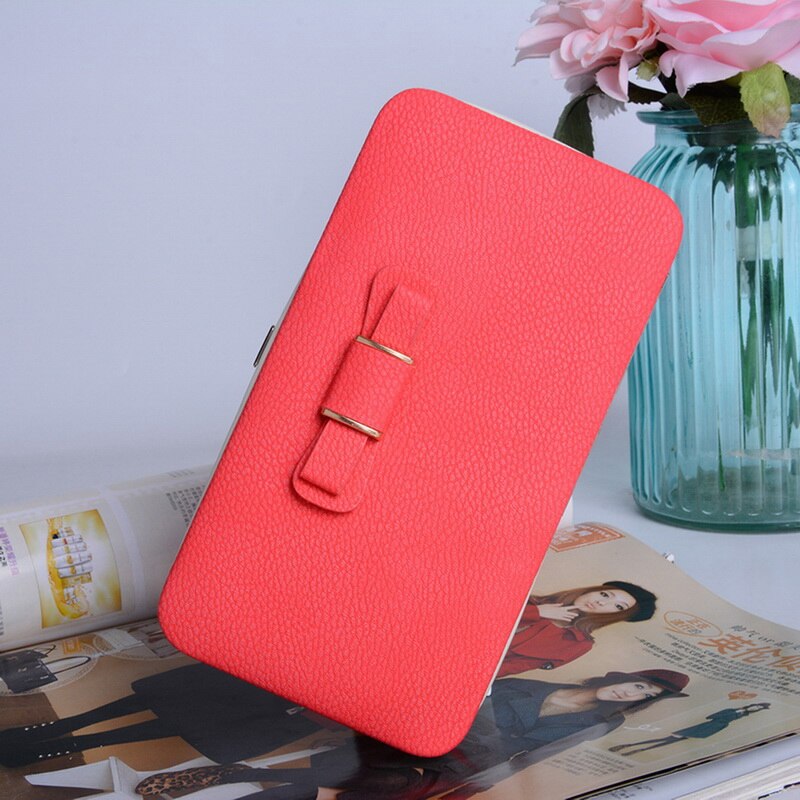 Dames portemonnee dames dames portemonnee drukknoop portemonnee telefoon tasje strik multi-card bit kaarthouder portemonnee dames luxe billetera mujer