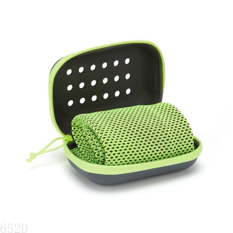 652D Zacht ademende koele handdoek Snelle droog koelhanddoek Sweat Absorptie handdoek: green