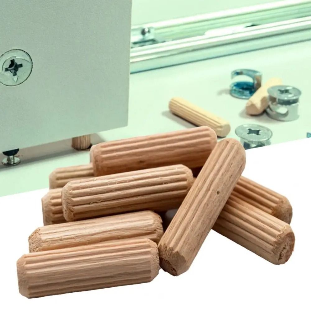 100 Stück Kork-Flachnadelbolzen Holzdübel Holzbearbeitung Abgeschrägte Holzschnitzereien Bett-Schubladen HolznäGel