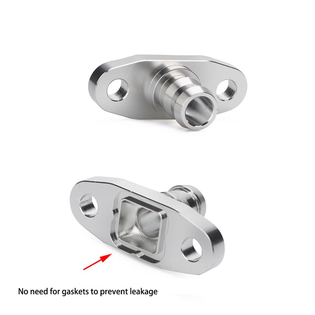 Aluminum Billet Oil Drain Return Flange Adapter set Turbo Drain Adapter