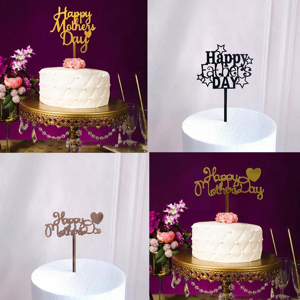2022 Acrylic Happy Mothers Day Cake Topper Best Mom Decorating Party Decoration Flower Heart Tools Supplies Cake Cake R0h4