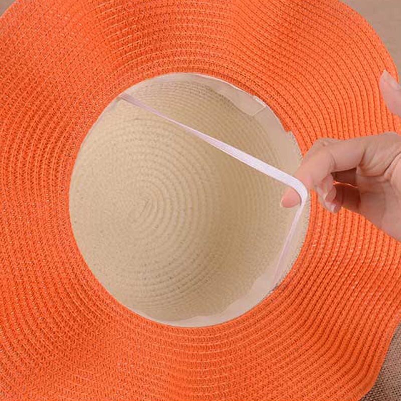 Sombrero de paja con flores para madre e hija, sombrero flexible de ala ancha para playa, verano,