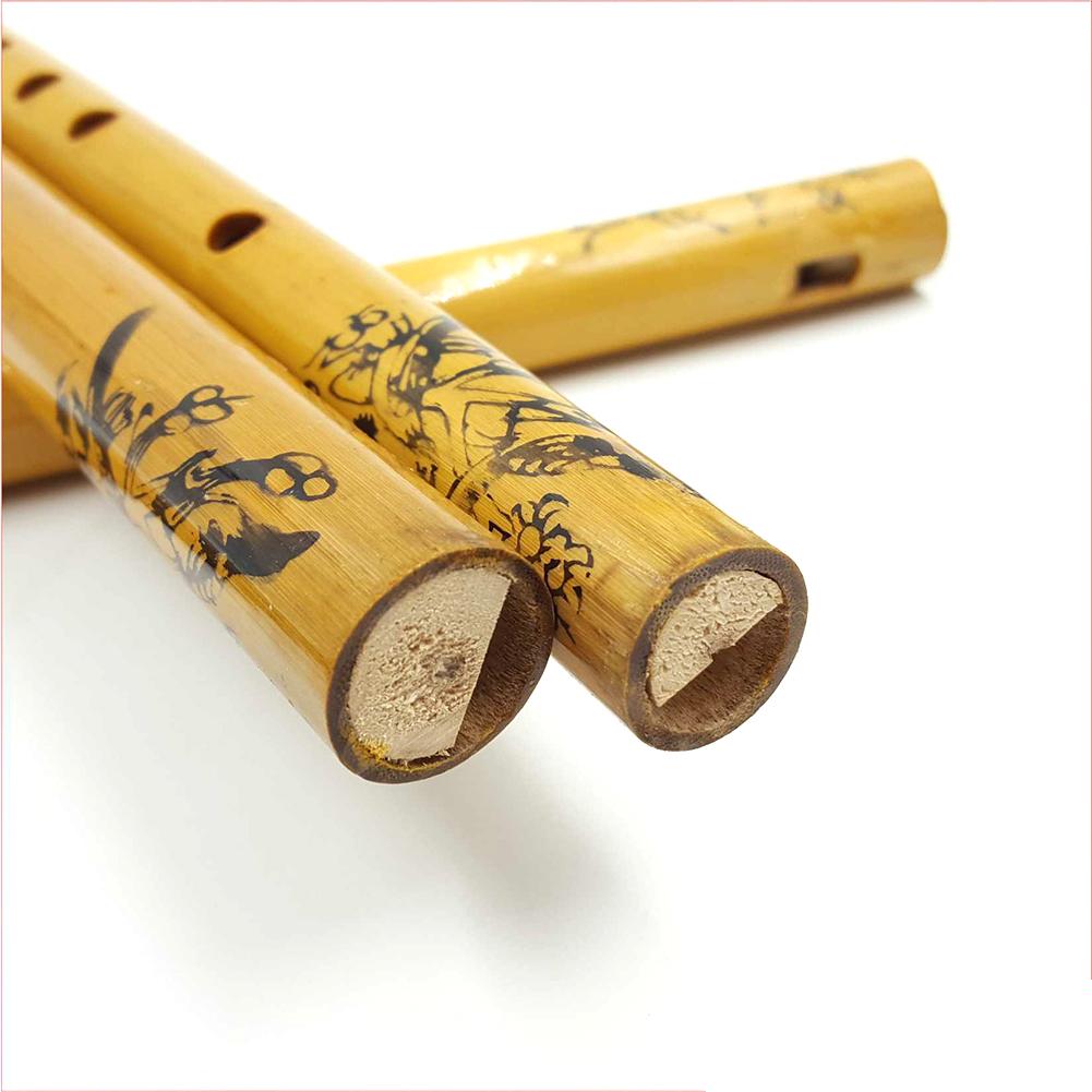 1Pc 44Cm Chinese Traditionele 6 Gat Bamboe Fluit Verticale Fluit Muziekinstrument