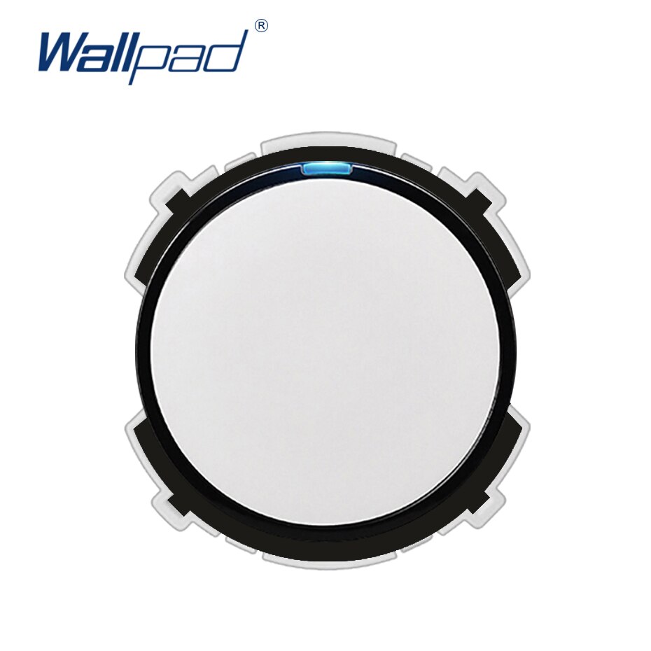 Wallpad 1 Gang 1 Way Wall Light Switch LED Indicator Function Key Only Free Combination: White