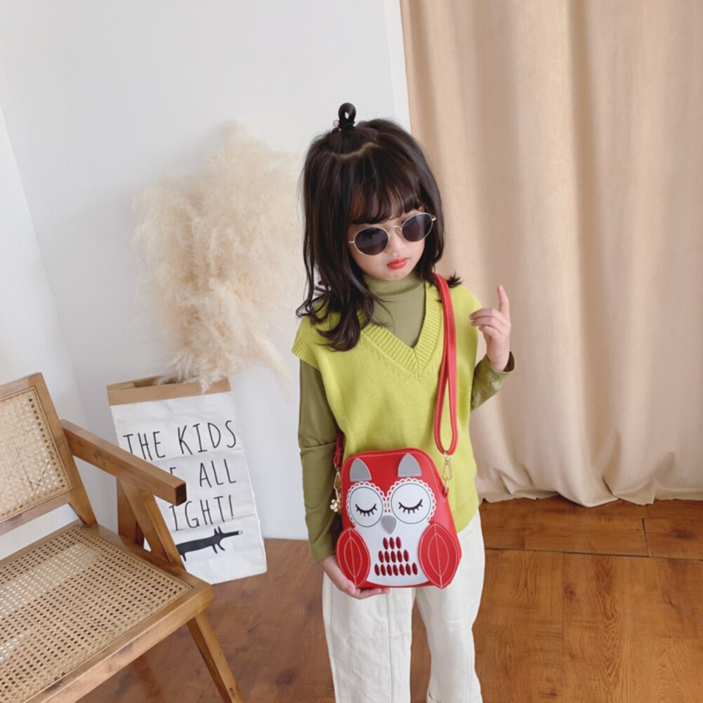Comfortabele uil dieren messenger bag kinderen meisjes cartoon splicing multifunctionele schouder crossbody tas kinderen schattige handtassen