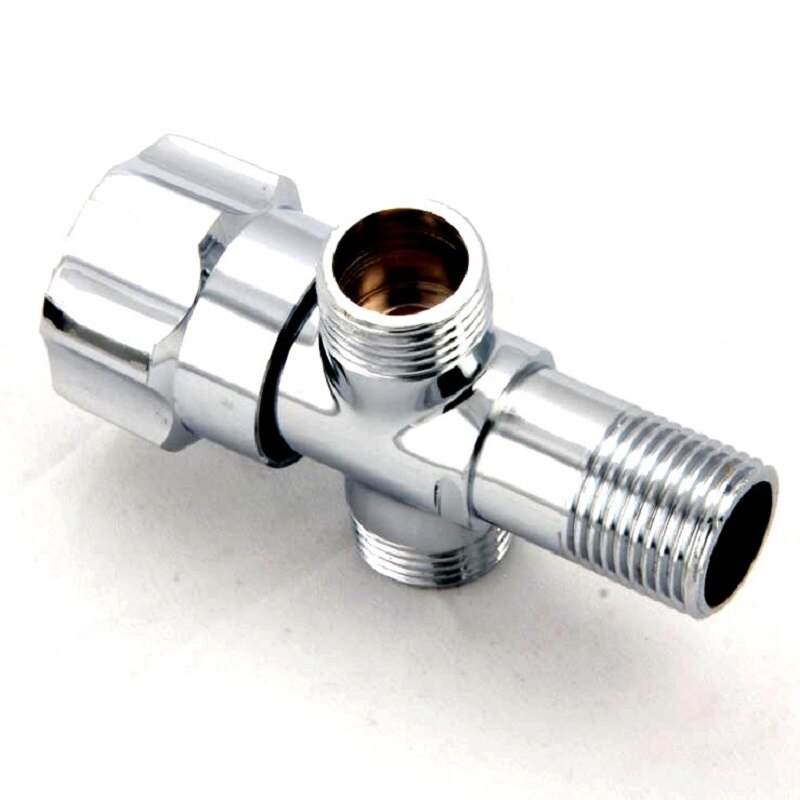 Double Outlet Angle Valve Kitchen Bathroom Accessories copper G1/2