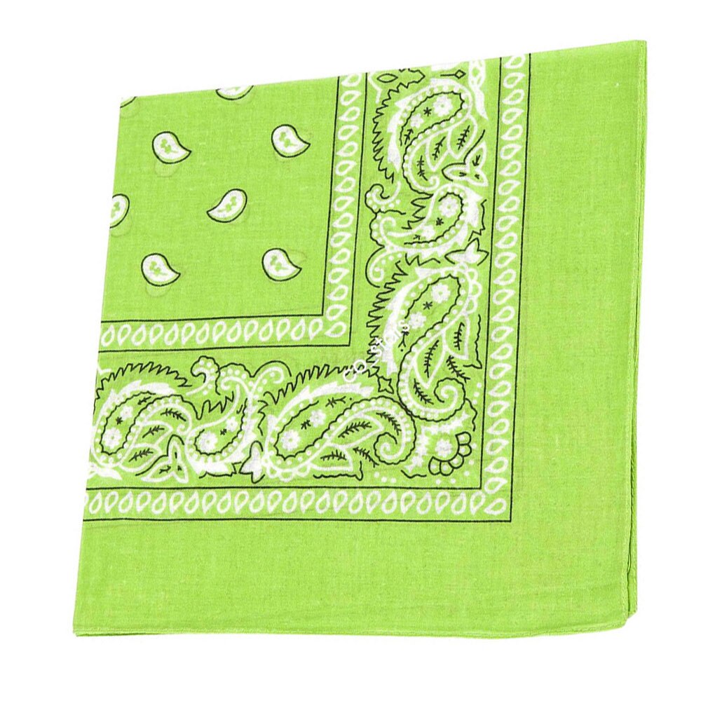Hip Hop hommes femmes Bandana chapeau de sport Paisley Bandana poignet bandeau Double face foulard foulard chapeaux: Green