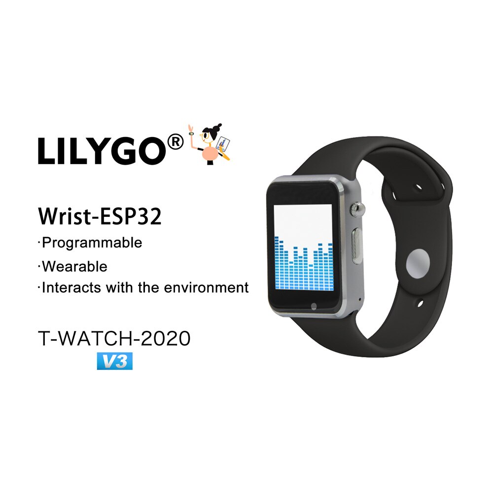 LILYGO T-WATCH V3 ESP32 Smartwatch - IPS Touchscreen, WiFi, Bluetooth, Microphone, Pedometer: Default Title