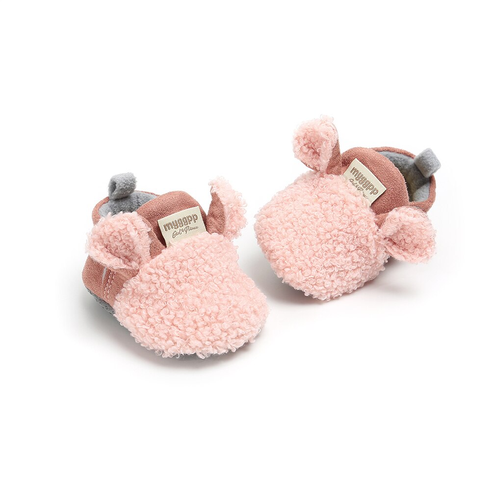 Peuter pasgeboren baby kruipschoenen jongen meisje lam pantoffels prewalker trainers bont winter dierenoren eerste loopstoel