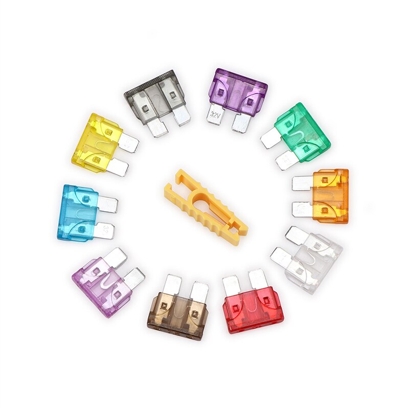 AOZBZ Car Fuse Box Blade Fuse Box Auto Fuse Car 2A 3A 5A 7.5A 10A 15A 20A 25A 30A 35A Standard Medium Fuse Color Code