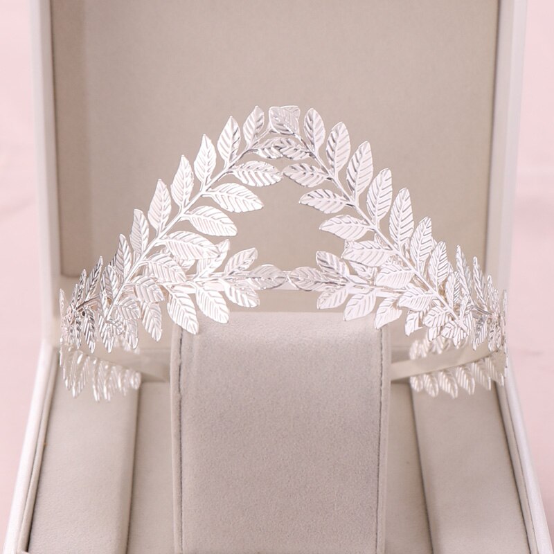 Wedding Party Crown Bridal Tiara Leaf Haarband Zilver Goud Vintage Bruid Haar Hoepel Haaraccessoires Vrouwen Sieraden Hoofdband