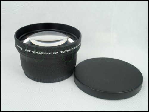 67mm 2.0X TELE Telephoto Lens for Digital Camera 2X 67 Black