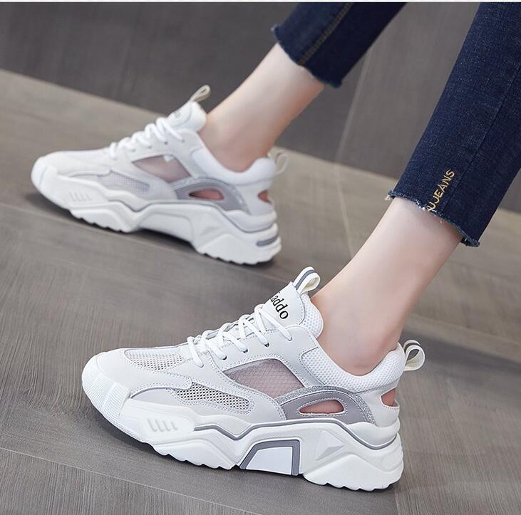 Sandalen Lente Mode Vrouwen Casual Schoenen Comfortabele Platform Schoenen Vrouw Sneakers Dames Trainers Chaussure Femme: Grijs / 35