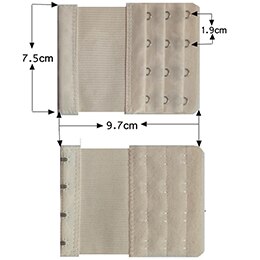3 stk bh-forlengere stroppspenneforlengelse 3 rader 4 kroker dame-bh-forlengerforlengere stropper undertøy 5 farger  n92 z44: Hud