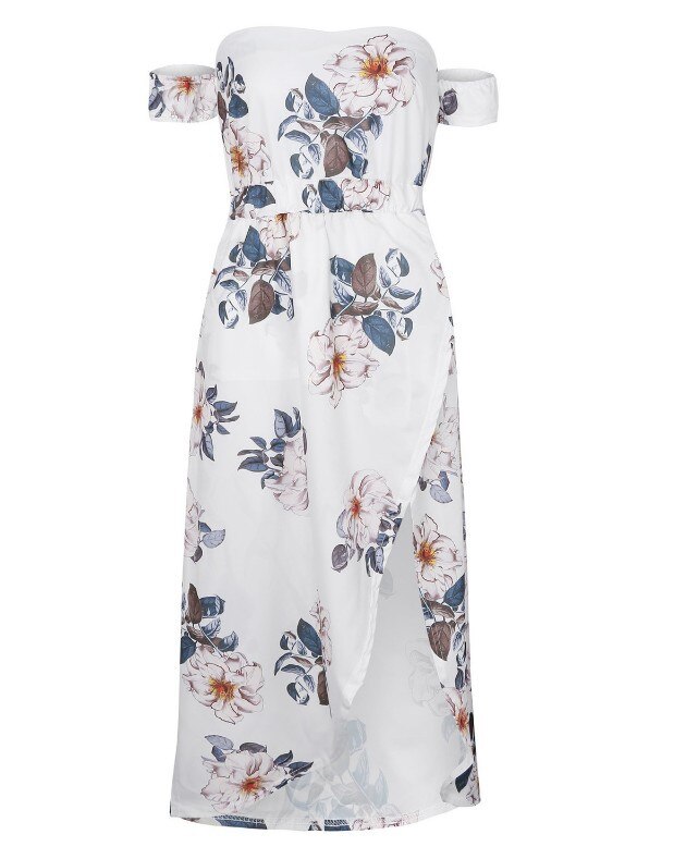 Frauen unregelmäßige drucken kleid sommer