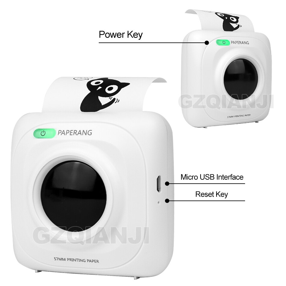 PAPERANG P1 58mm imprimante thermique Photo Portable Mini Bluetooth 4.0 Android iOS téléphone connexion sans fil Mini imprimantes de poche