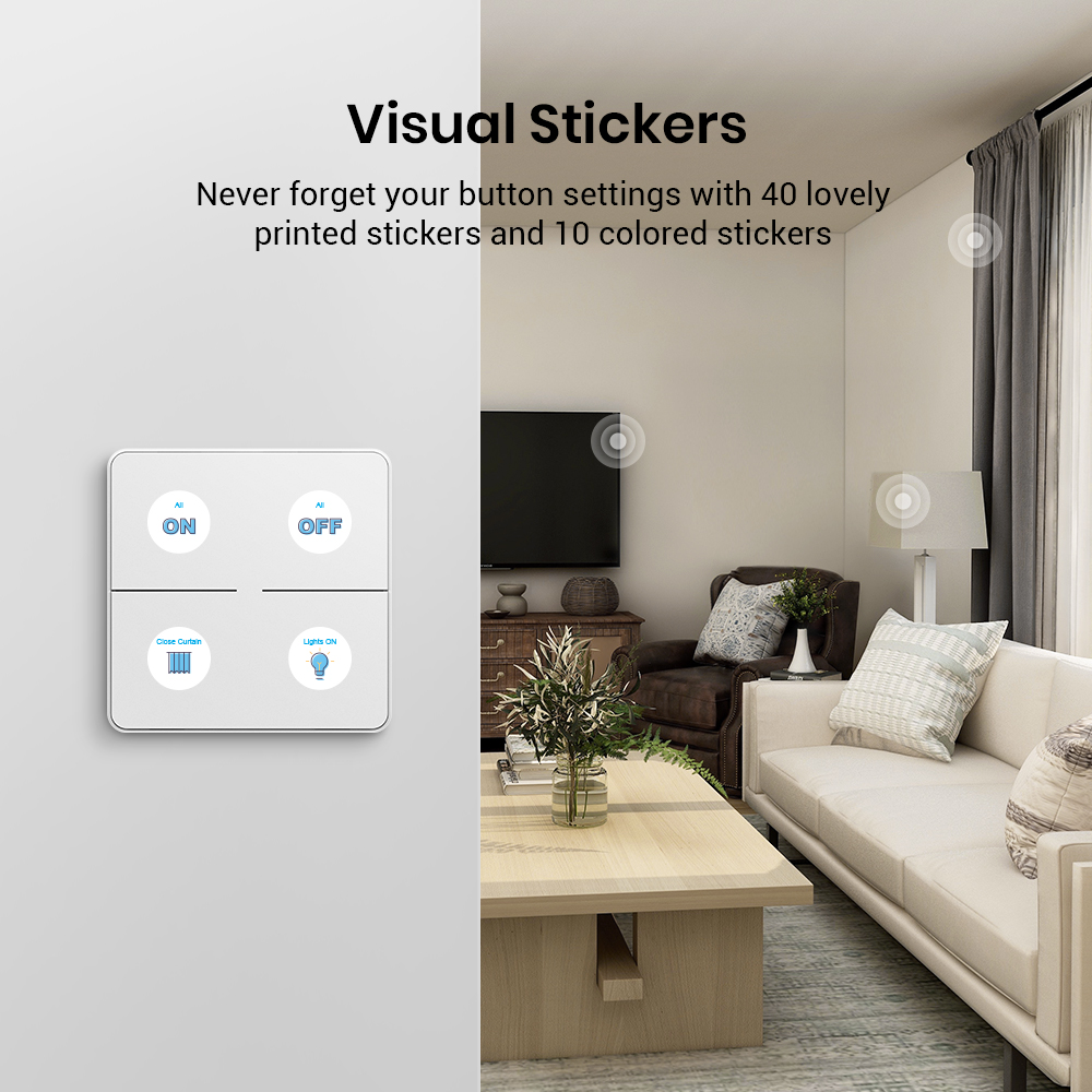 Broadlink  sr3 fjärromkopplare smart wi-fi-knapp för scenkontroll fungerar med alexa, google home, ifttt