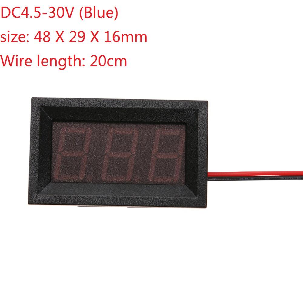 Mini Voltmeter Tester Digital Voltage Meter Voltage Test Battery DC 2.4V-30V 2 Wires for Motorcycle Car LED Display Gauge: c
