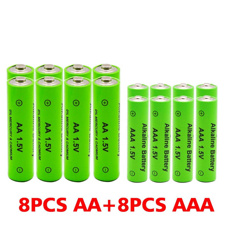 AA+AAA 1.5V Battery Rechargeable Alkaline battery 3000-3800 mAh For Torch Toys Clock MP3 Player Replace Ni-Mh Battery: White
